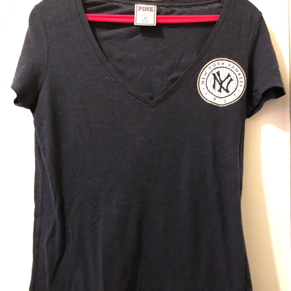 Yankees V Neck Tee from PINK